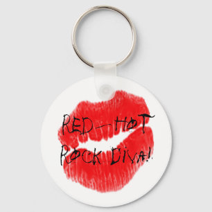 Red Hot Rock Diva Lips I Sleutelhanger