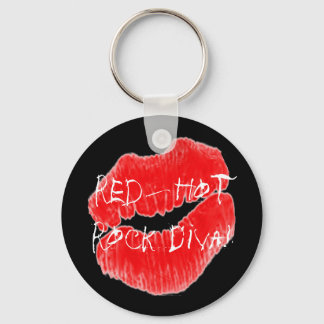 Red Hot Rock Diva Lips Sleutelhanger