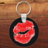 Red Hot Rock Diva Lips Sleutelhanger (Voorkant)