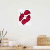 Red Hot Rock Star Diva Lips I Poster (Keuken)