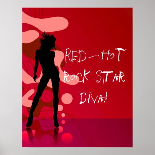 Red Hot Rock Star Diva Poster (Voorkant)