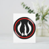 Red Hot Rocket-pictogram Briefkaart (Staand voorkant)