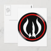Red Hot Rocket-pictogram Briefkaart (Voorkant / Achterkant)