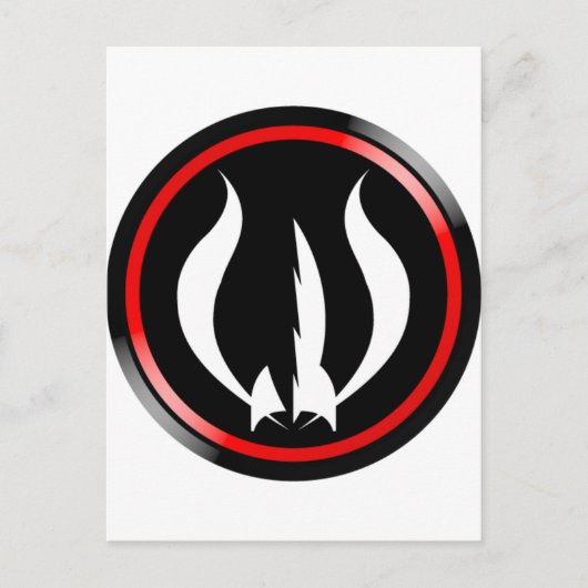 Red Hot Rocket-pictogram Briefkaart (Voorkant)