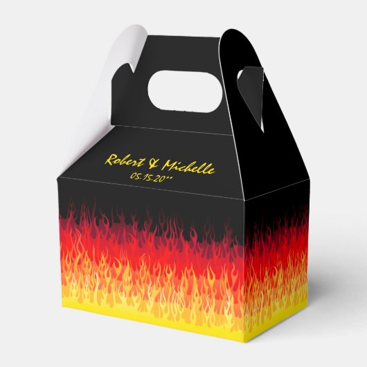 Red Hot Rod Flames Bedankdoosjes (Achterkant)