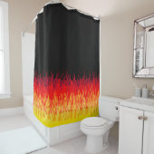 Red Hot Rod Flames Douchegordijn (In situ)