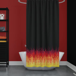 Red Hot Rod Flames Douchegordijn