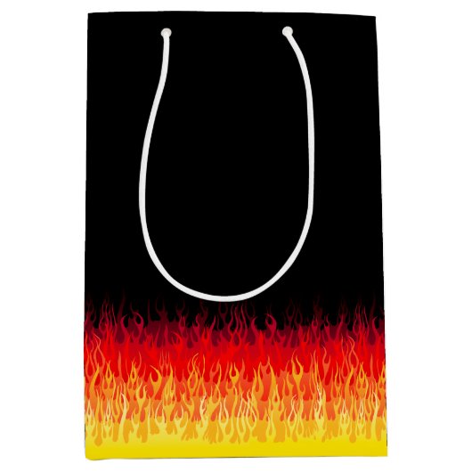 Red Hot Rod Flames Medium Cadeauzakje (Voorkant)