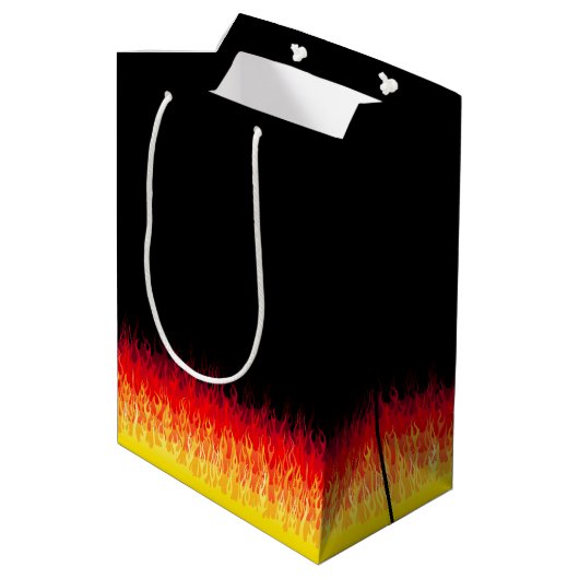 Red Hot Rod Flames Medium Cadeauzakje (Achterkant Gekanteld)