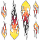 Red Hot Rod Flames Sticker (Voorkant)