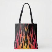 Red Hot Rod Flames Tote Bag (Voorkant)