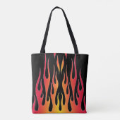 Red Hot Rod Flames Tote Bag (Achterkant)
