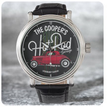 Red Hot Rod Garage Pinstripeert ELKE NAAM Vintage