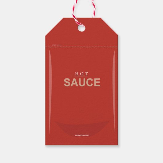 Red Hot Sauce Packet Gift Label Cadeaulabel (Voorkant)