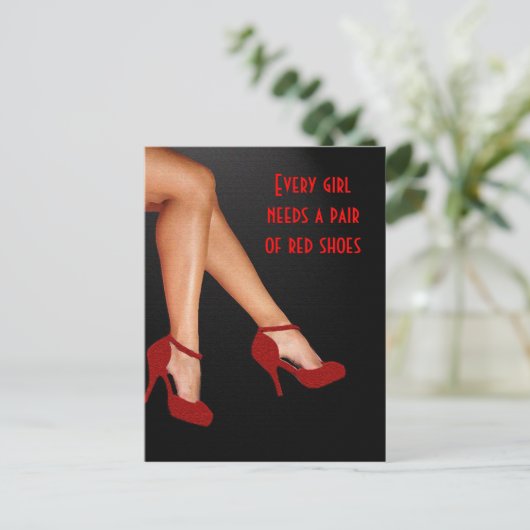 Red Hot Shoes Briefkaart (Staand voorkant)