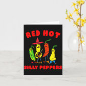 Red Hot Silly Peppers, Funny  Kaart (Gele Bloem)