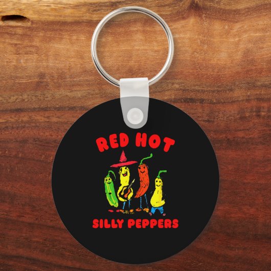 Red Hot Silly Peppers, Funny  Sleutelhanger (Voorkant)