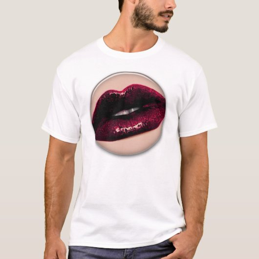 Red Hot Sparking Kissable Lips T-shirt (Voorkant)