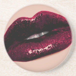 Red Hot Sparking Kissable Lips Zandsteen Onderzetter