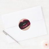Red Hot Sparkling Kissable Lips Ronde Sticker (Envelop)