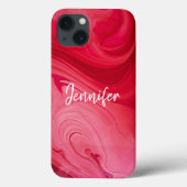 Red Hot Swirls, gepersonaliseerd Case-Mate iPhone Case (Achterkant)