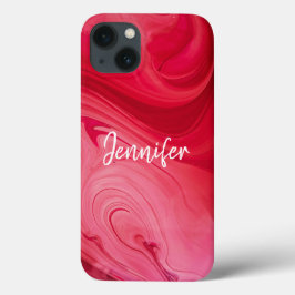 Red Hot Swirls, gepersonaliseerd Case-Mate iPhone Case