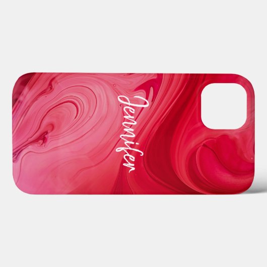 Red Hot Swirls, gepersonaliseerd Case-Mate iPhone Case (Achterkant (horizontaal))