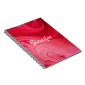 Red Hot Swirls, gepersonaliseerd Notitieboek (Rechterzijde)