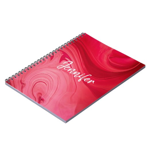 Red Hot Swirls, gepersonaliseerd Notitieboek (Linkerzijde)