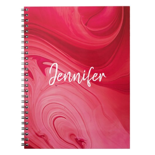 Red Hot Swirls, gepersonaliseerd Notitieboek (Voorkant)