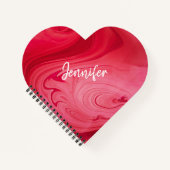 Red Hot Swirls Personalized Notitieboek (Voorkant)