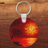Red Hot Tropical Sunset Sleutelhanger (Voorkant)