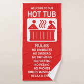 Red Hot Tub-regels Badhanddoek (Badhanddoek)
