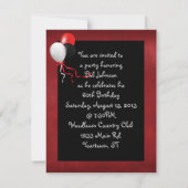 Red Hot Verjaardagsfeest Kaart (Achterkant)