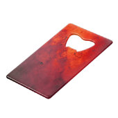Red Hot Volcanic Lava Creditkaart Flessenopener (Achterkant Gekanteld)