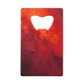 Red Hot Volcanic Lava Creditkaart Flessenopener (Achterkant)