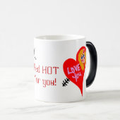 Red HOT voor U Valentijnsdag Magische Mok (Voorkant rechts)