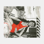 Red Hot Woman Fleece Deken (Voorkant (Horizontaal))