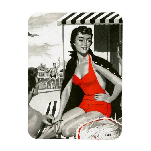 Red Hot Woman Magneet (Verticaal)