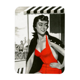 Red Hot Woman Magneet