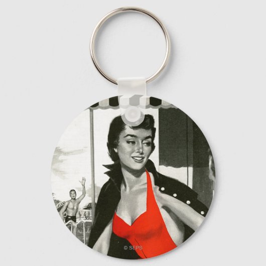 Red Hot Woman Sleutelhanger (Voorkant)