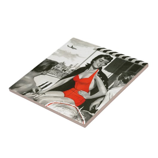 Red Hot Woman Tegeltje (Zijkant)