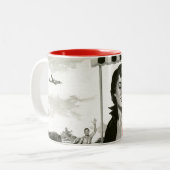 Red Hot Woman Tweekleurige Koffiemok (Voorkant links)