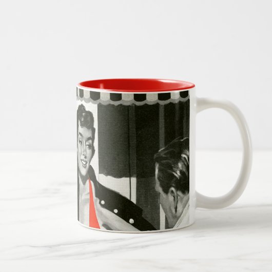 Red Hot Woman Tweekleurige Koffiemok (Rechts)
