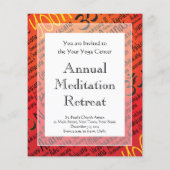 Red Hot Yoga Lover's Om Symbol Pattern Flyer (Achterkant)