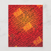 Red Hot Yoga Lover's Om Symbol Pattern Flyer (Voorkant)