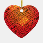 Red Hot Yoga Lover's Om Symbol Pattern Keramisch Ornament (Voorkant)