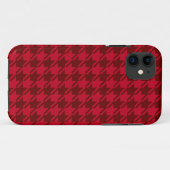 Red Houndstooth-herstellingspatroon Case-Mate iPhone Case (Achterkant (horizontaal))