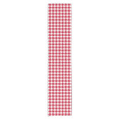 Red Houndstooth-herstellingspatroon Korte Tafelloper (Voorkant)