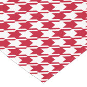 Red Houndstooth-herstellingspatroon Korte Tafelloper (Hoek)